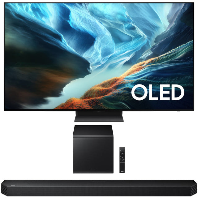 Samsung S90H OLED 4K Smart TV with Vision AI | HW-Q800H/ZC 5.1.2 Channel Soundbar and Subwoofer - 2026 Bundle