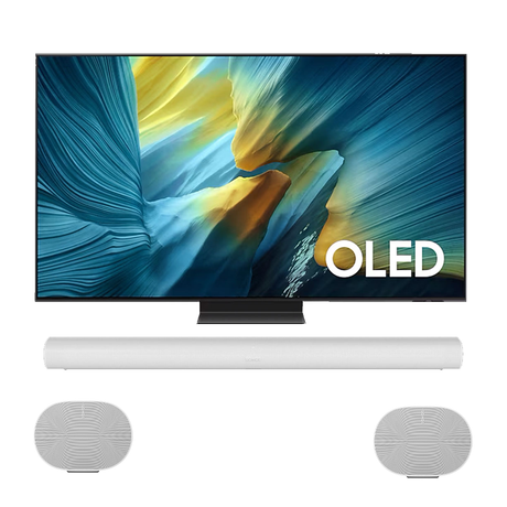 Samsung S95F OLED 4K Vision AI Smart TV - 2025 | Sonos Premium Surround Set with Arc - Arc | Era 300 (2) - Bundle