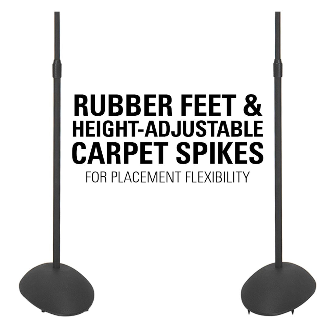 Sanus HTB3-B3 Adjustable Speaker Stands 26"-39" Up To 4 Lbs - Black