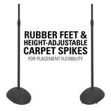 Sanus HTB3-B3 Adjustable Speaker Stands 26"-39" Up To 4 Lbs - Black