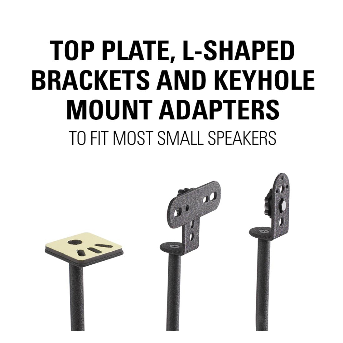 Sanus HTB3-B3 Adjustable Speaker Stands 26"-39" Up To 4 Lbs - Black