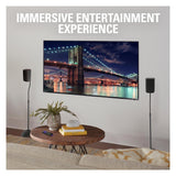 Sanus HTB3-B3 Adjustable Speaker Stands 26"-39" Up To 4 Lbs - Black