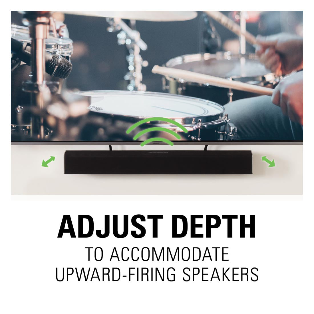 Sanus SASB1-B3 Universal Soundbar Mount Depth Adjustable - Black
