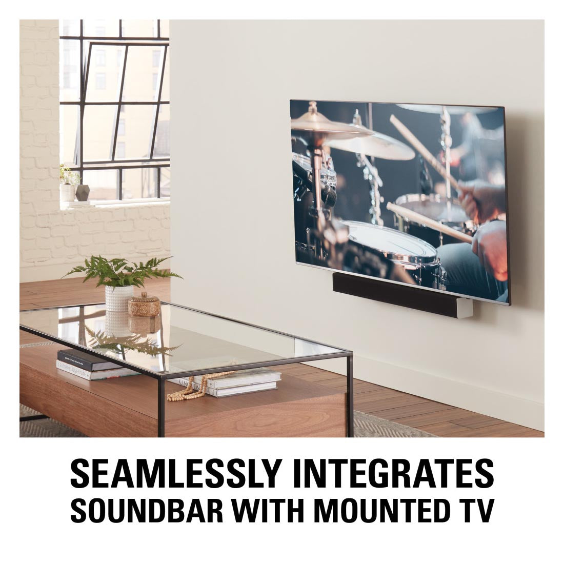 Sanus SASB1-B3 Universal Soundbar Mount Depth Adjustable - Black