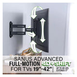 Sanus VSF817 Advanced Full-Motion TV Wall Mount 19"-43" - Black
