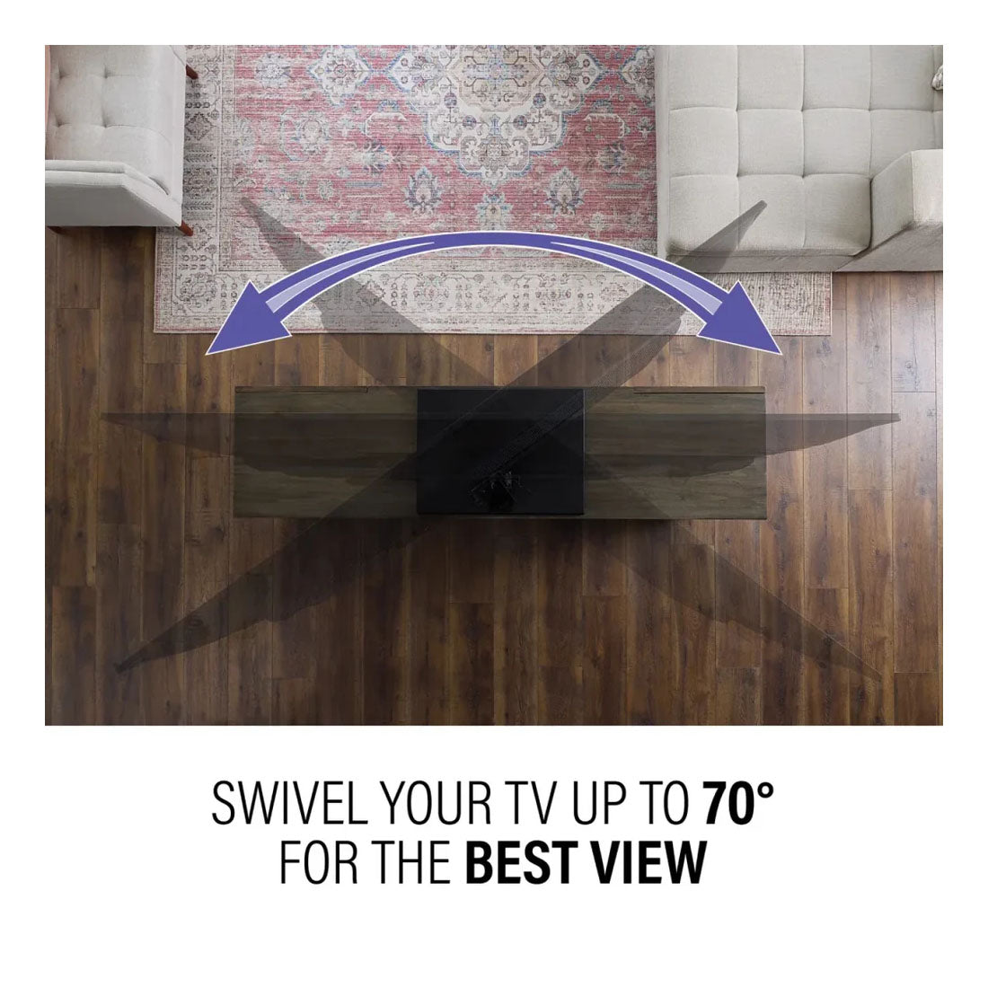 Sanus VSTV2-B3 TV Swiveling Base - Fits TVs 40-86"