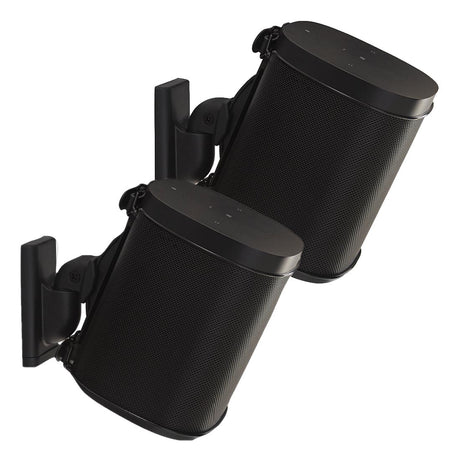 Sanus WSWM22-B1 Speaker Swivel and Tilt Wall Mounts for Sonos ONE -Black - Pair (WSWM22B1 )