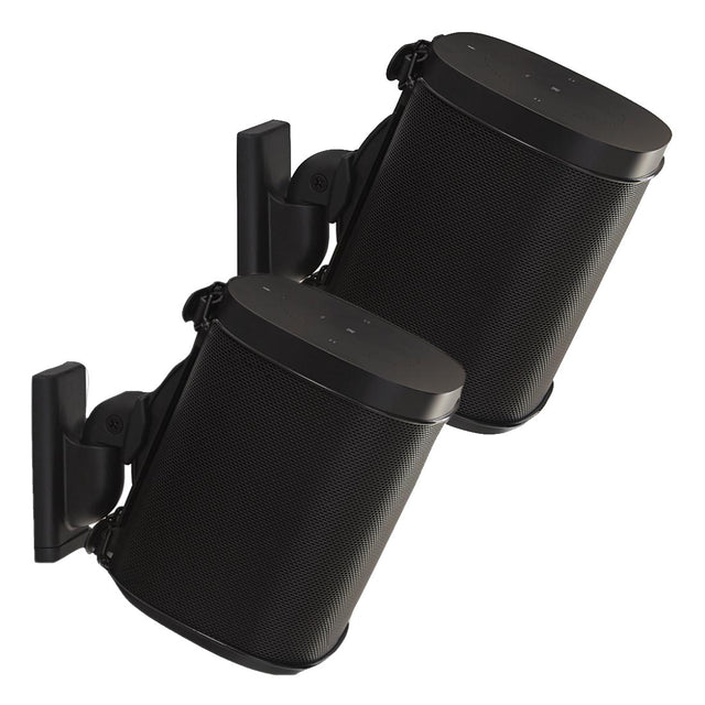 Sanus WSWM22-B1 Speaker Swivel and Tilt Wall Mounts for Sonos ONE -Black - Pair (WSWM22B1 )