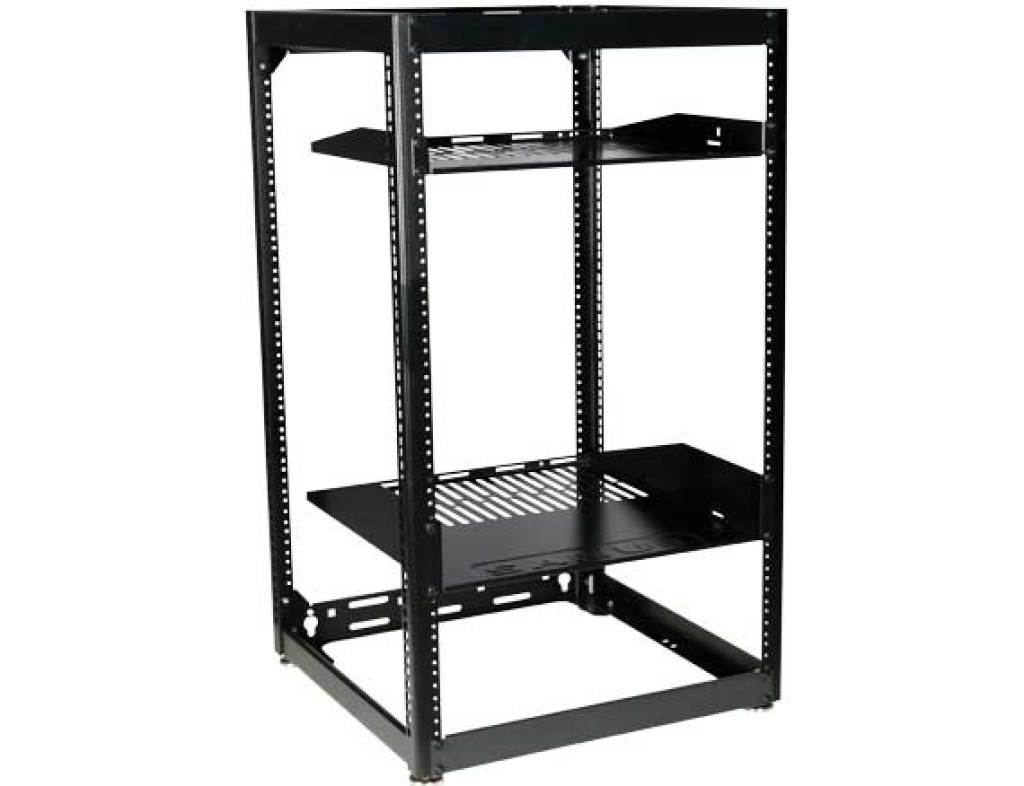 Sanus CFR1620-B1 20U AV Rack Stackable Open Frame Network Rack (CFR162 ...