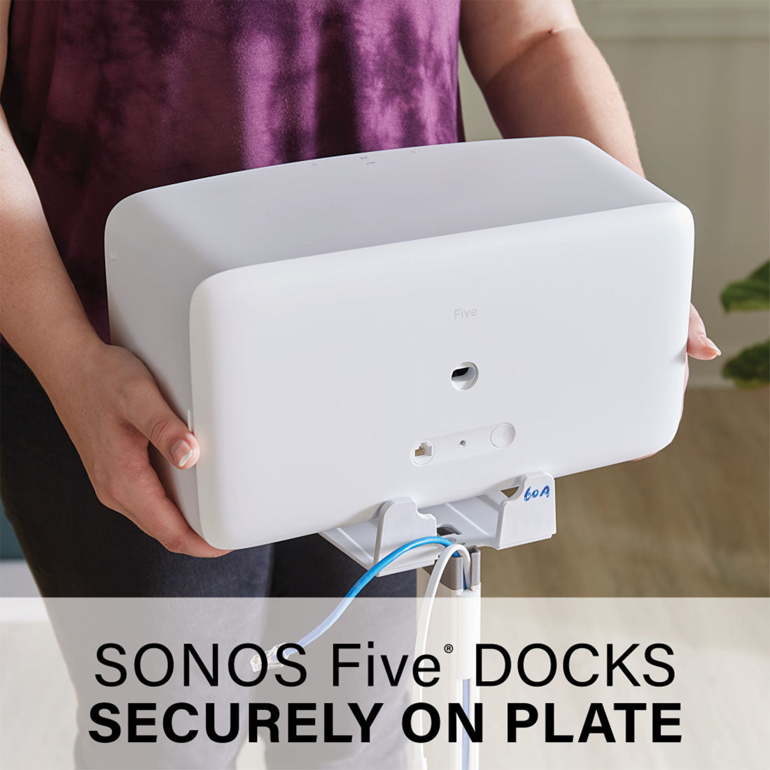 Sanus WSS52-W2 Wireless Speaker Stands for Sonos Five and Play : 5 Speakers - Each