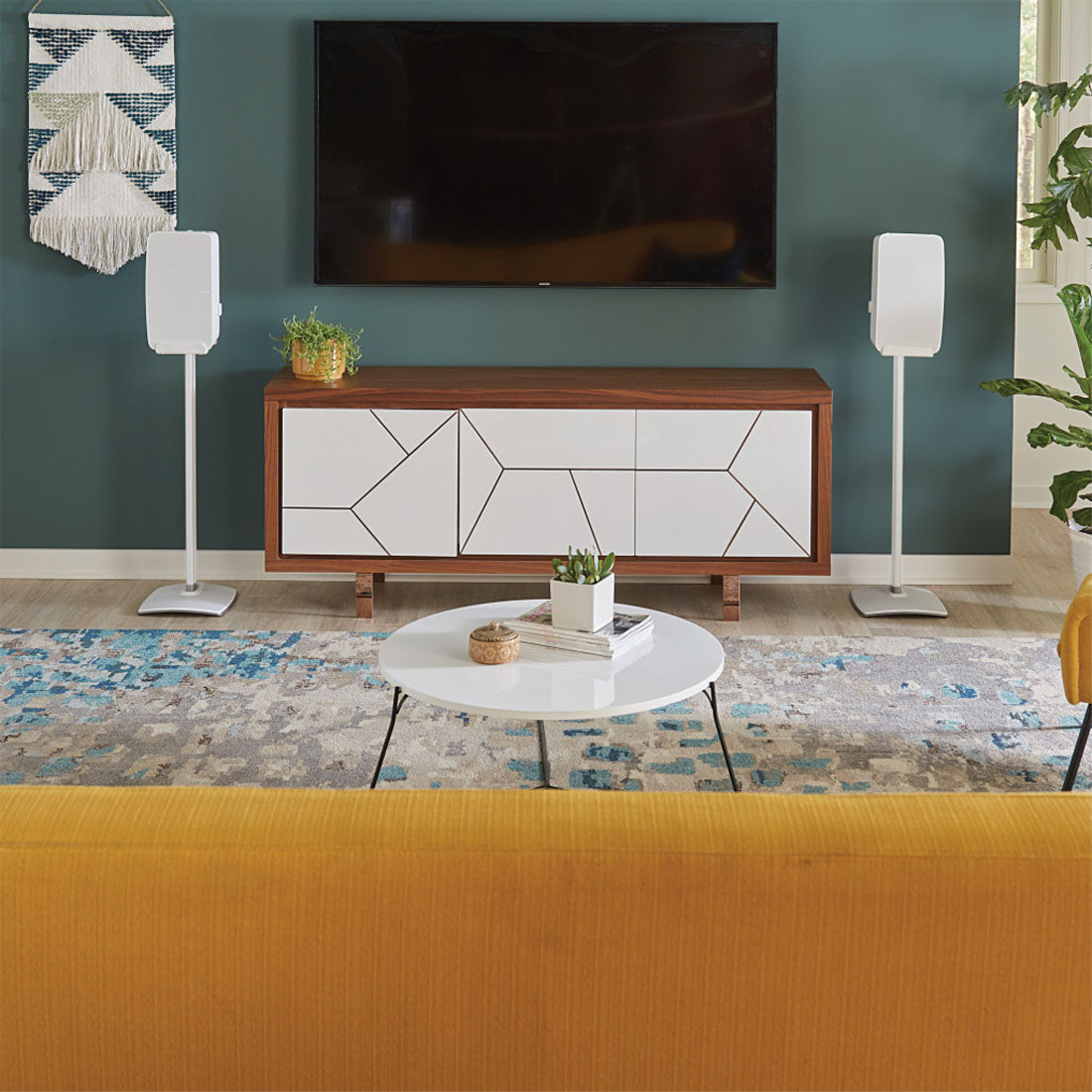 Sanus WSS52-W2 Wireless Speaker Stands for Sonos Five and Play : 5 Speakers - Each