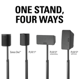 Sanus WSSA1-B1 16" Adjustable Height Speaker Stands for Sonos ONE, Play:1, and Play:3 - Black - Each - Open Box