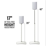 Sanus WSSE1A1-W2 Height Adjustable Speaker Stand for Sonos Era 100 - 25" to 42" - White