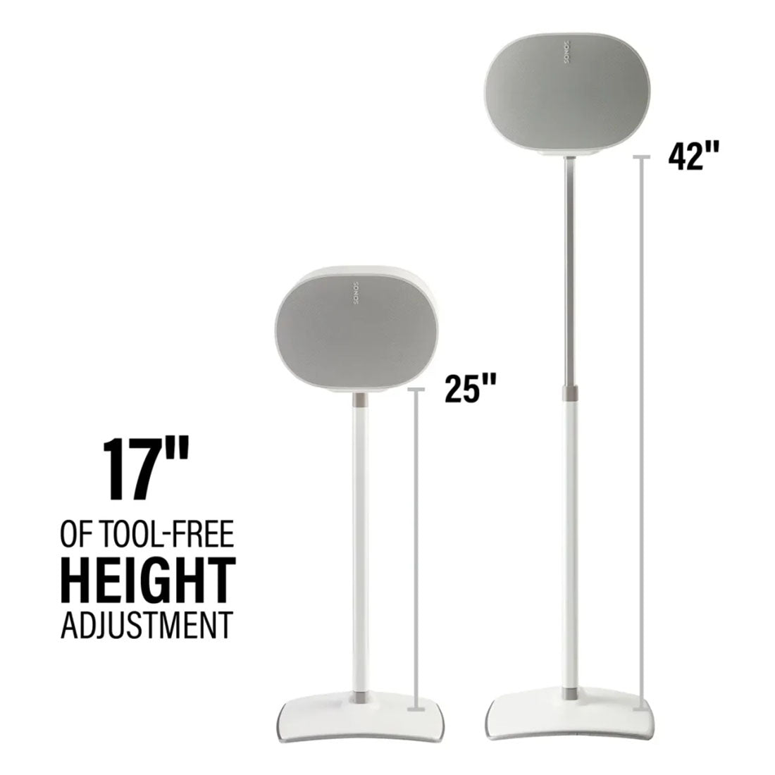 Sanus WSSE3A1 Height Adjustable Speaker Stand For Sonos Era 300 - Each