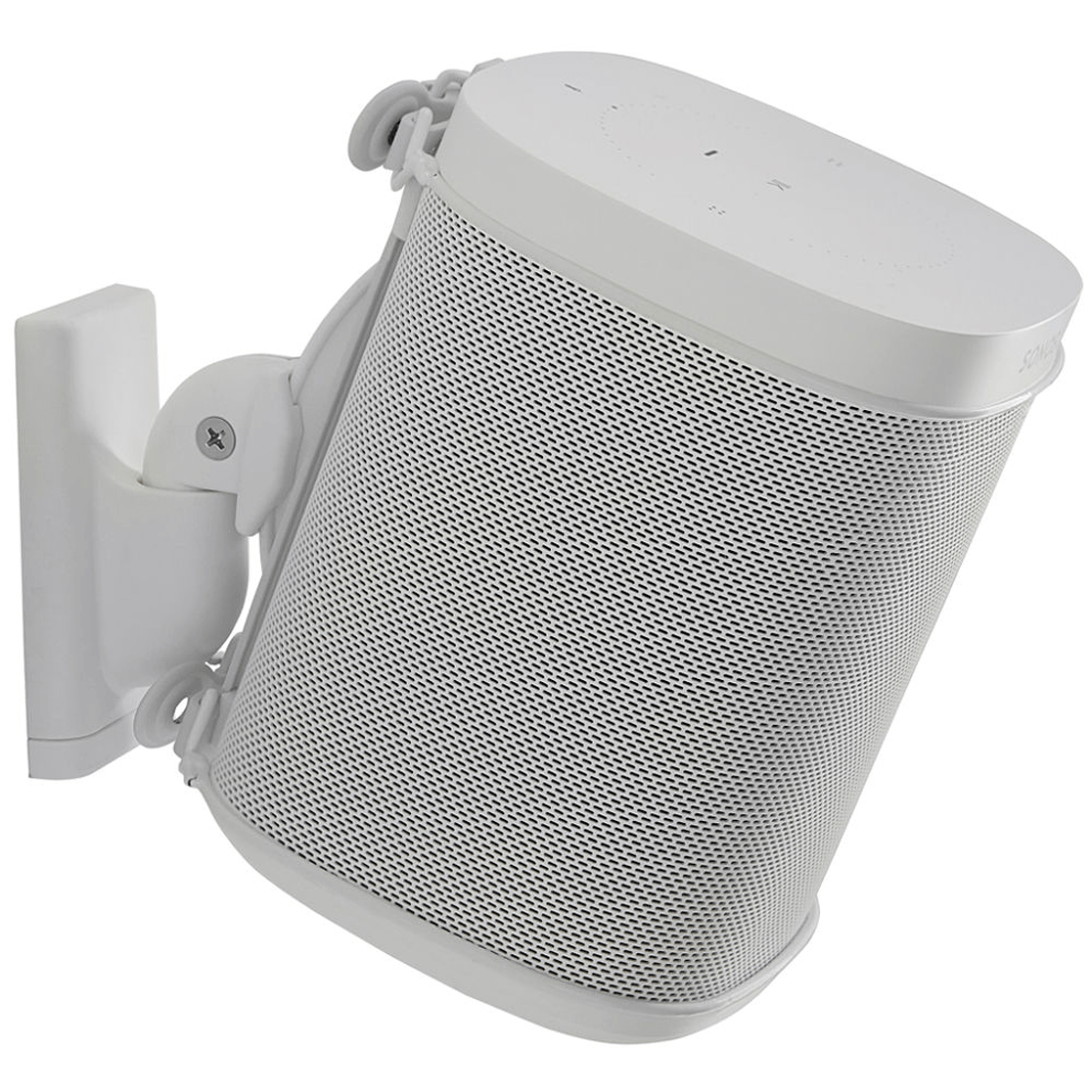 Sanus WSWM21-W1 Speaker Swivel and Tilt Wall Mounts for Sonos ONE, Play:1, and Play:3 - White - Each