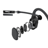 Shokz OpenComm2 Black Bluetooth Stereo Headset Noise Cancelling Boom Mic with Mute Button - Bone Conduction - Water Resistant IP55 - 16Hr Talk Time