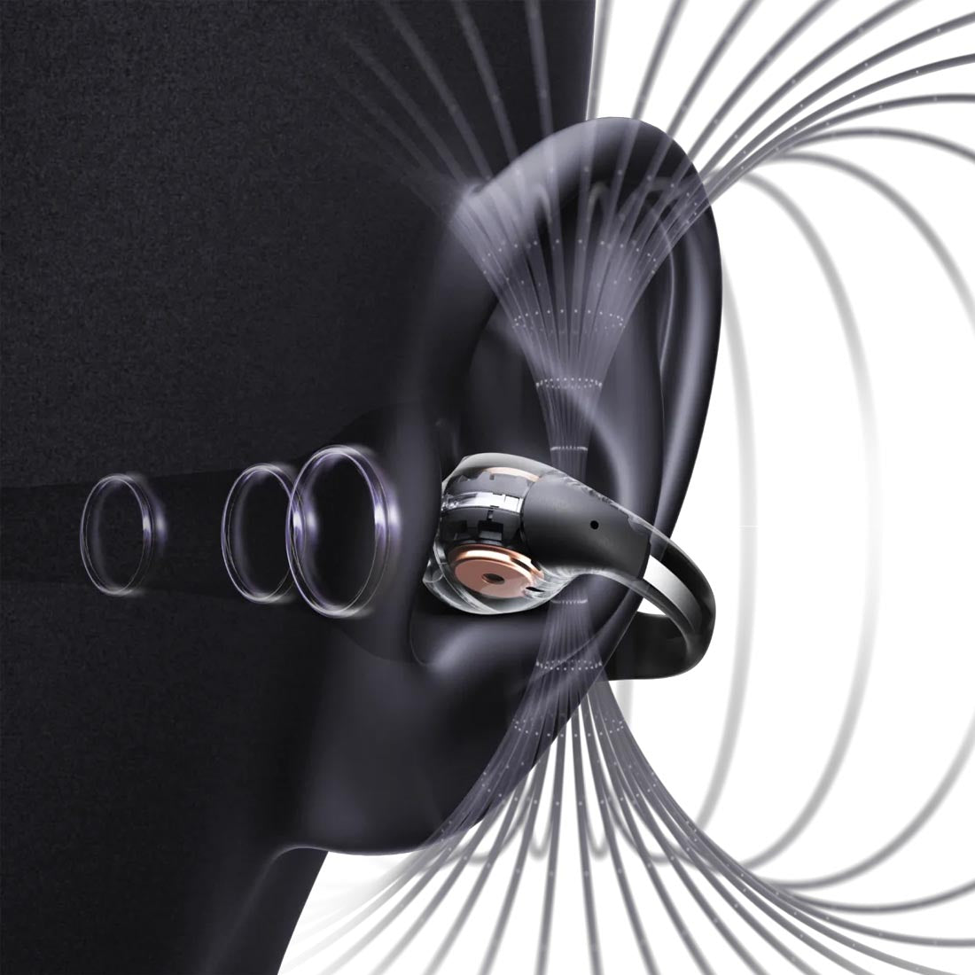 Shokz OpenDots ONE Clip-On True Wireless Earbuds with Interchangeable Design & Charging Case