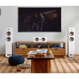 Home theater with Polk ES55 Tower Speakers