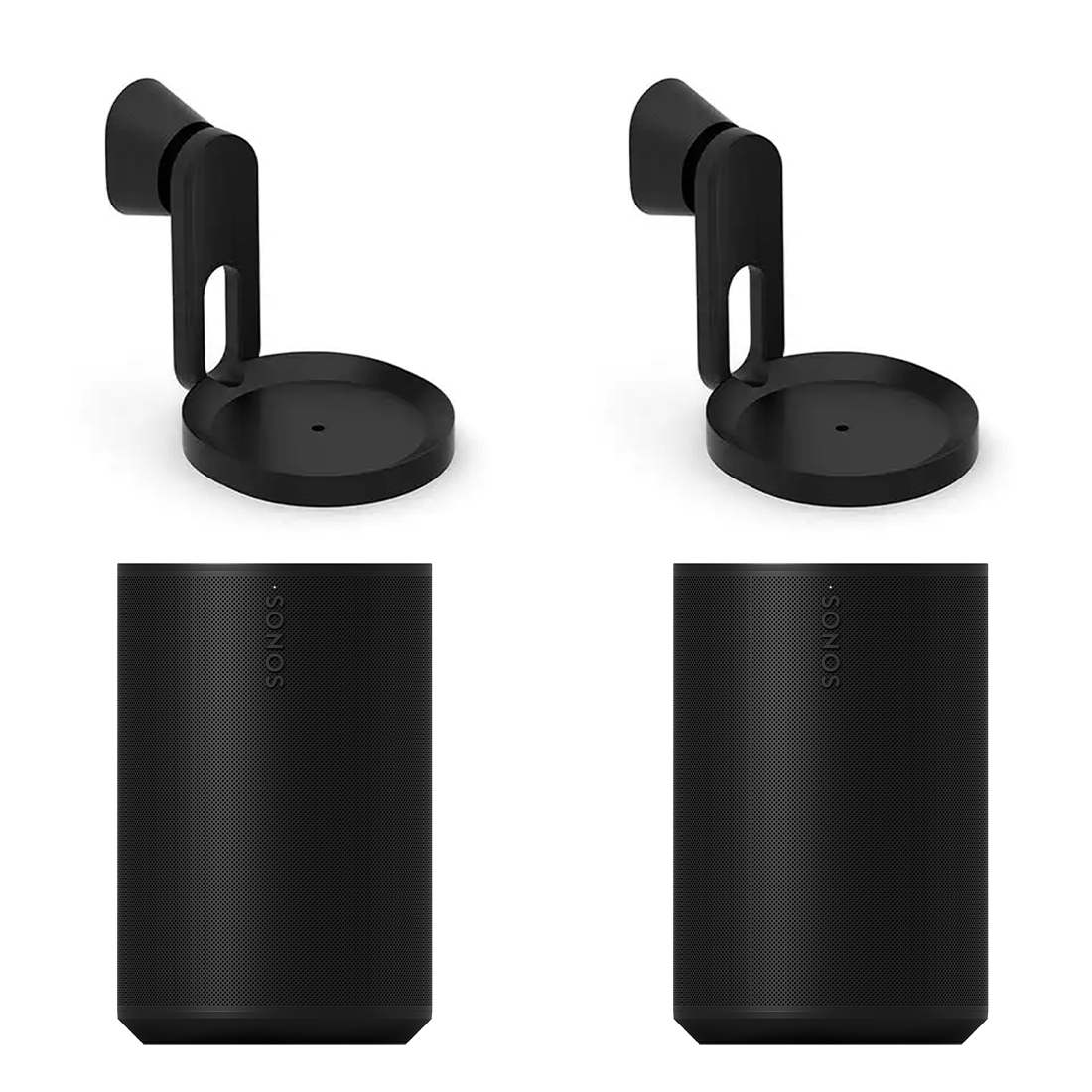 Sonos Era 100 Bluetooth Smart Speaker with Era 100 Wall Mounts | Pair - Bundle