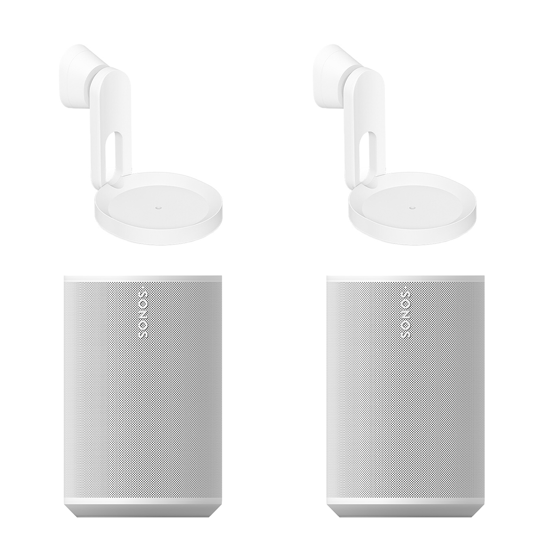 Sonos Era 100 Bluetooth Smart Speaker with Era 100 Wall Mounts | Pair - Bundle