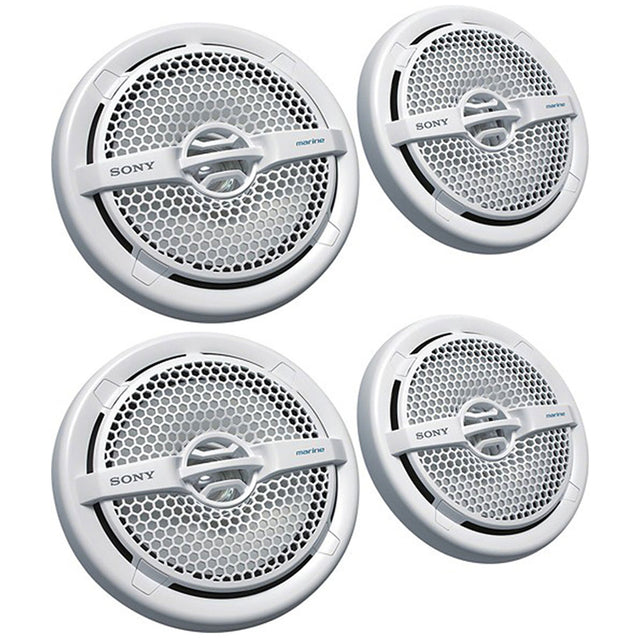 Sony XS-MP1611 6.5" Dual Cone Marine Speakers - White - 2 Pairs
