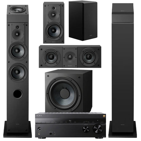 Sony STRAN1000 7.2 Channel Receiver | 7.1 Speaker Bundle #1 - SS-CS3M2 (2) | SS-CS5M2 | SS-CS8M2 | SS-CSEM2 | SA-CS9M2