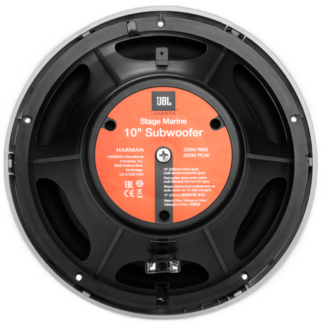 JBL Stage Marine 10" Subwoofer with IPX5 Rating