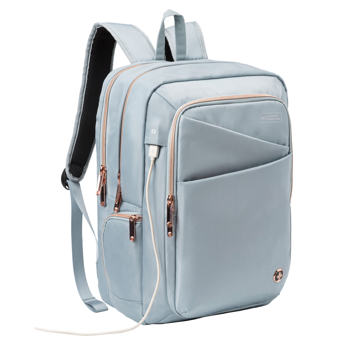 Swissdigital Design SD1006FB KATY ROSE Teal Blue Backpack with SDD Finder