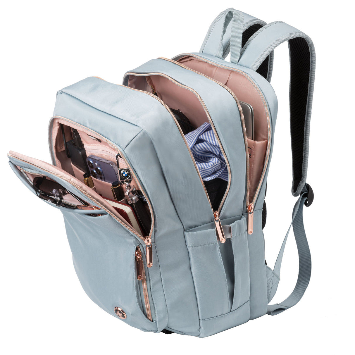 Swissdigital Design SD1006FB KATY ROSE Teal Blue Backpack with SDD Finder