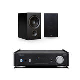 TEAC AI301DAXB Integrated Amplifier w/ USB DAC | PSB Alpha AM5 BLK Compact Powered Speakers (Pair) - Bundle