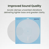 Kanto TT-AM Acrylic Turntable Mat with Anti-Static Design - Black