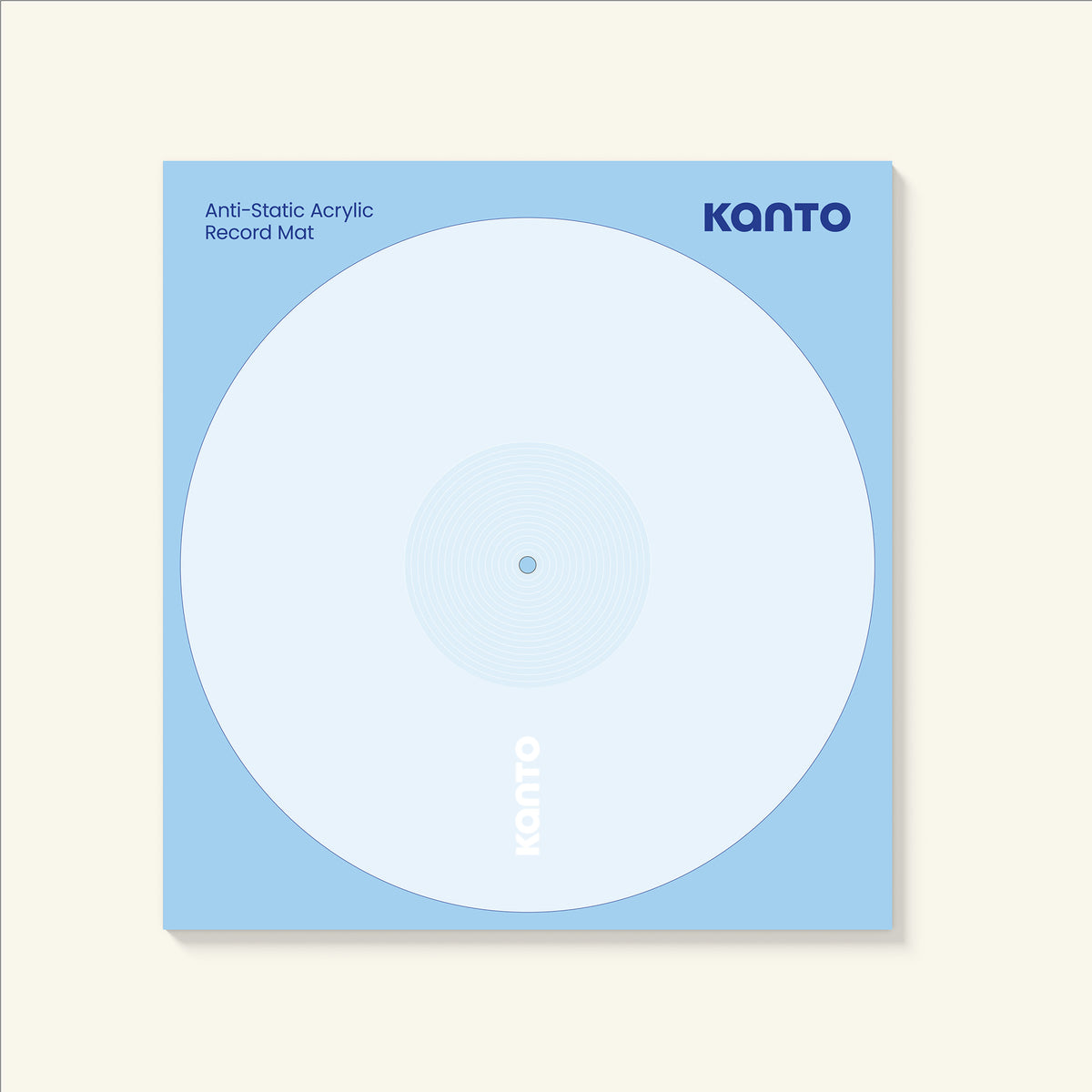 Kanto TT-AM Acrylic Turntable Mat with Anti-Static Design - Black