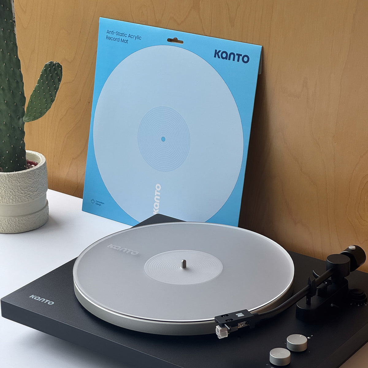 Kanto TT-AM Acrylic Turntable Mat with Anti-Static Design - Black