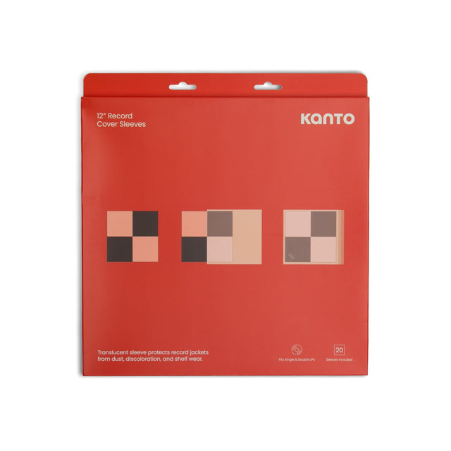 Kanto TT-CS20 12" Vinyl Record Outer Cover Sleeves - 20 Pack - Black
