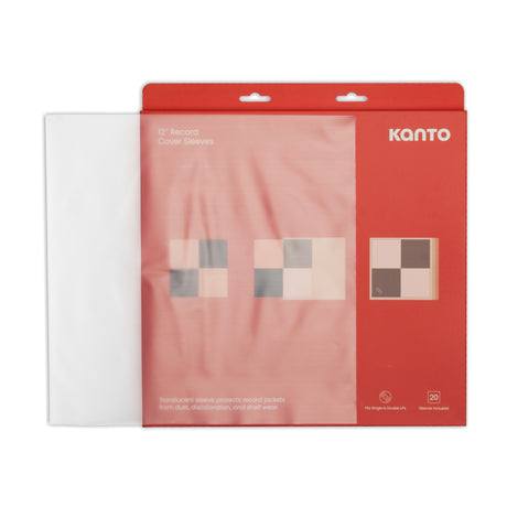 Kanto TT-CS20 12" Vinyl Record Outer Cover Sleeves - 20 Pack - Black