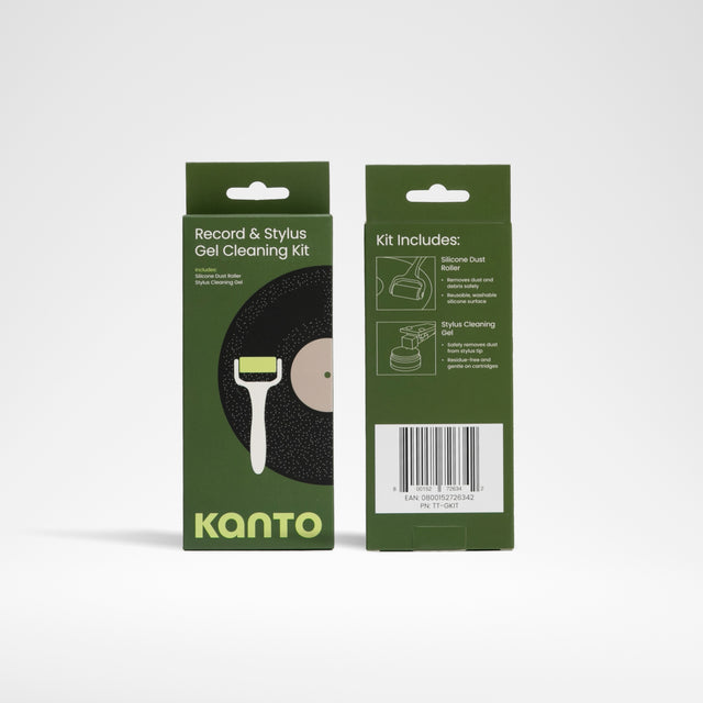 Kanto TT-GKIT Record And Stylus Cleaning Kit with Silicone Dust Roller - Black