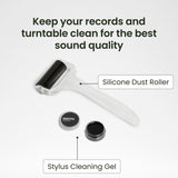Kanto TT-GKIT Record And Stylus Cleaning Kit with Silicone Dust Roller - Black