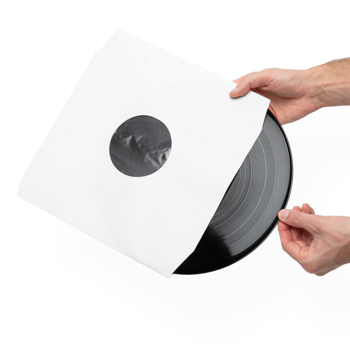 Kanto TT-IS20 12" Vinyl Record Inner Sleeves with Poly Lining - Black