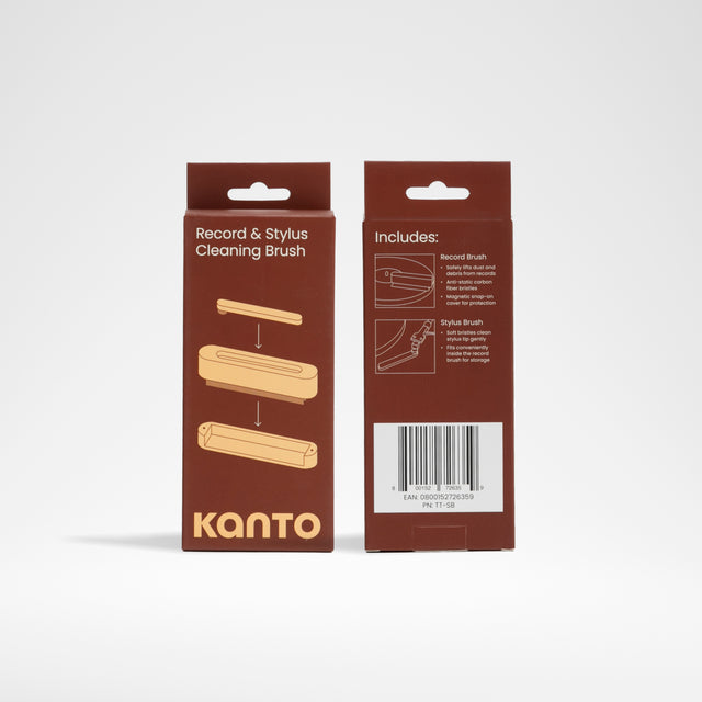 Kanto TT-SB 2-In-1 Record And Stylus Cleaning Brush with Carbon Fiber - Black
