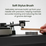 Kanto TT-SB 2-In-1 Record And Stylus Cleaning Brush with Carbon Fiber - Black