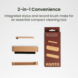 Kanto TT-SB 2-In-1 Record And Stylus Cleaning Brush with Carbon Fiber - Black