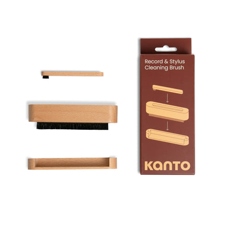 Kanto TT-SB 2-In-1 Record And Stylus Cleaning Brush with Carbon Fiber - Black