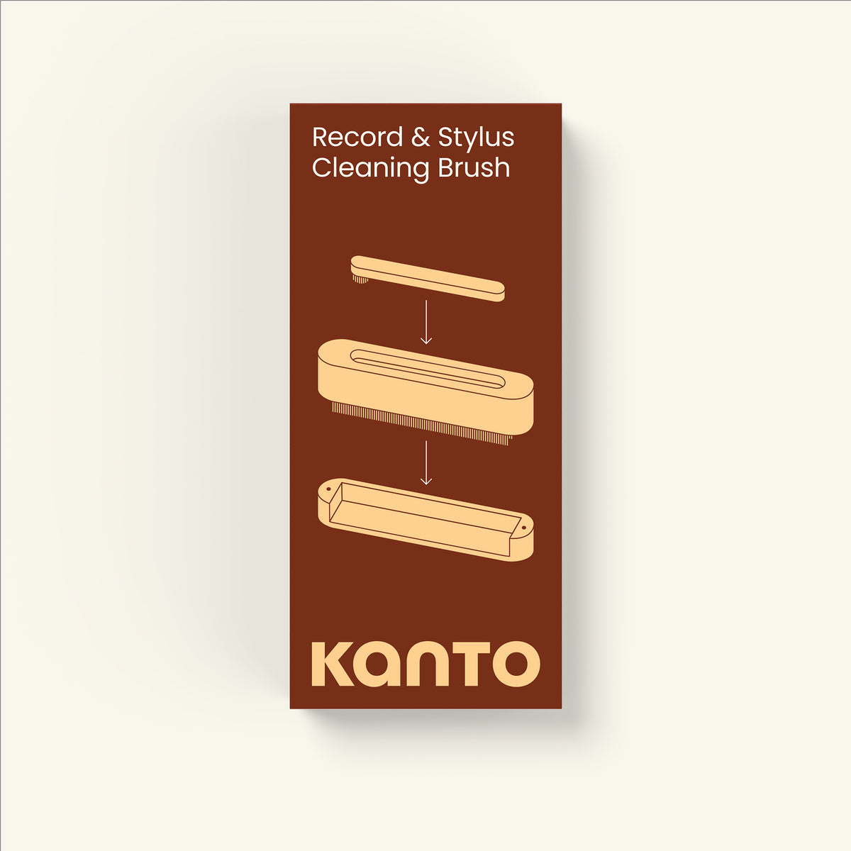 Kanto TT-SB 2-In-1 Record And Stylus Cleaning Brush with Carbon Fiber - Black
