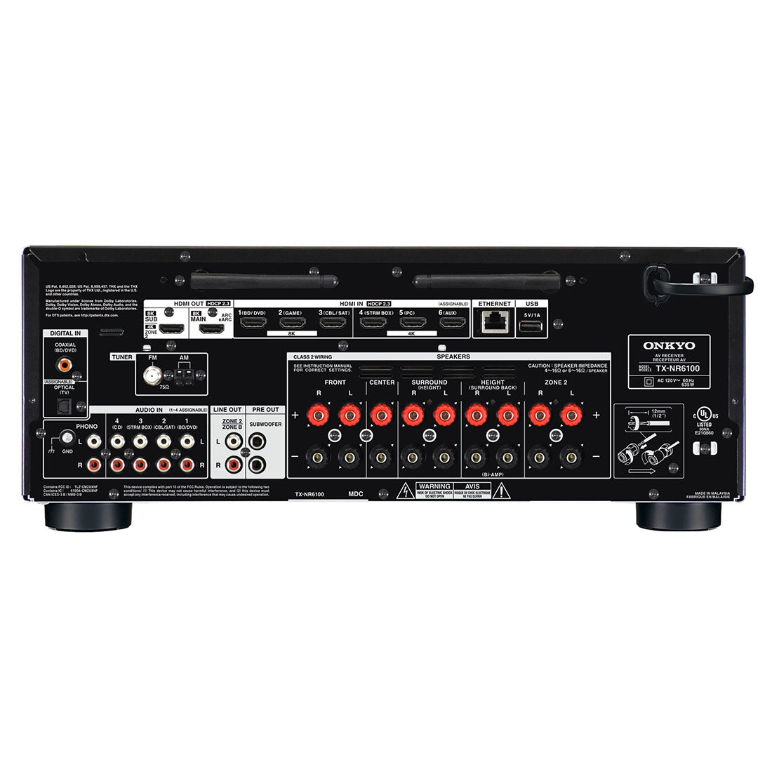 Onkyo TX-NR6100 7.2 Channel THX Certified Network A/V Receiver