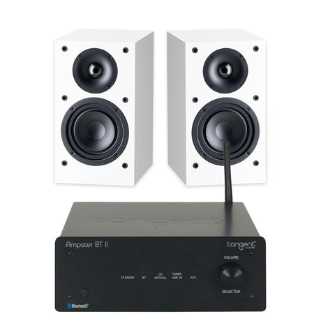 Paradigm MONITOR SE Atom Bookshelf Speakers (Pair) | Tangent Ampster BT II Mini Stereo Amplifier - Bundle