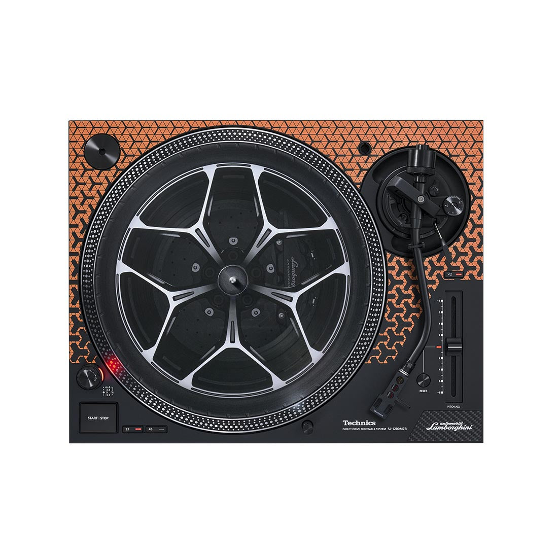 Technics SL-1200M7BD Orange Lamborghini Collaboration Turntable with engine sounds picture vinyl