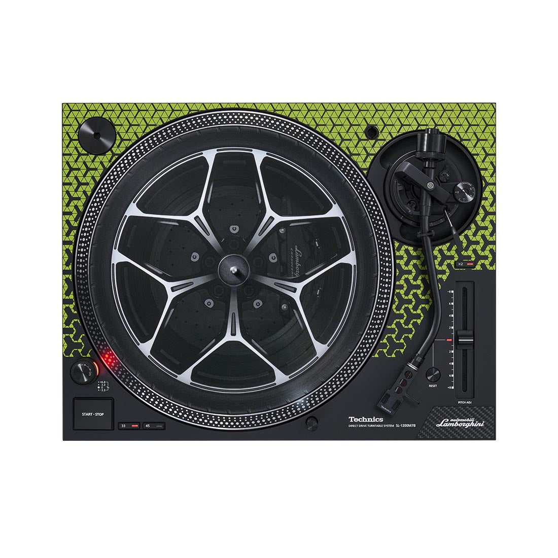 Technics SL-1200M7BG Green Lamborghini Collaboration Turntable with engine sounds picture vinyl