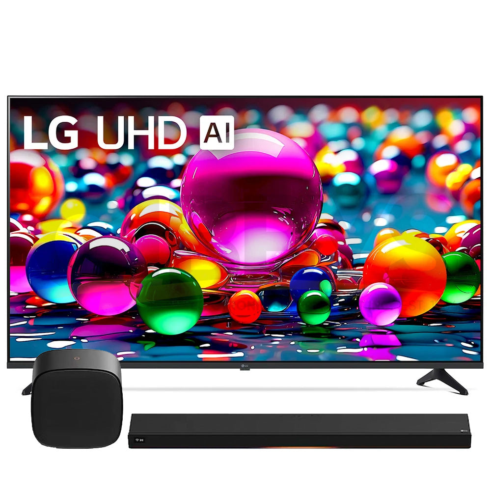 LG 55UA7700PUB 55" 4K Ultra HD LED HDR TV | H7 Soundbar | W7 Subwoofer Bundle