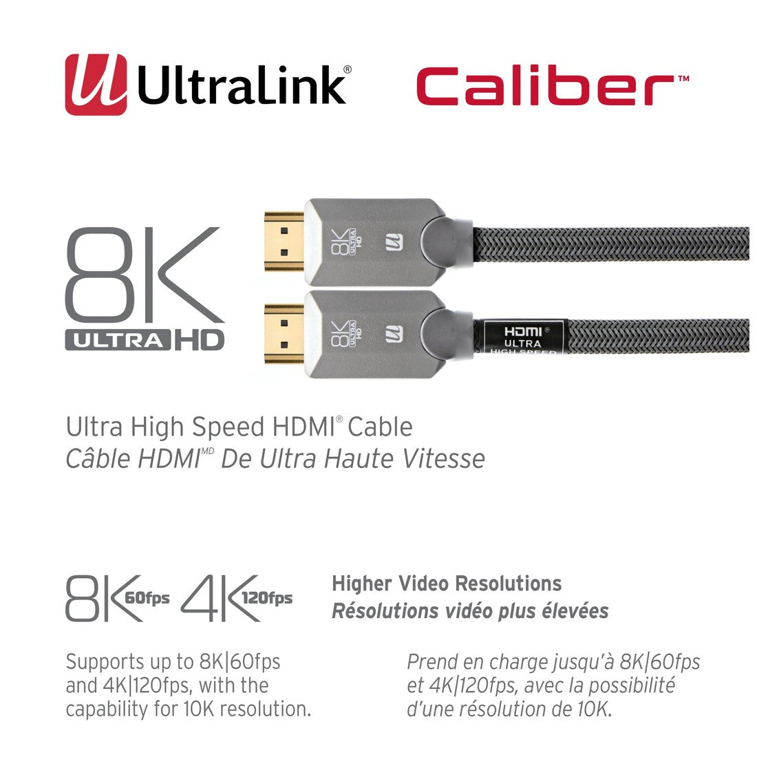 Ultralink ULC8C Caliber 8K Ultra High Speed HDMI Cable