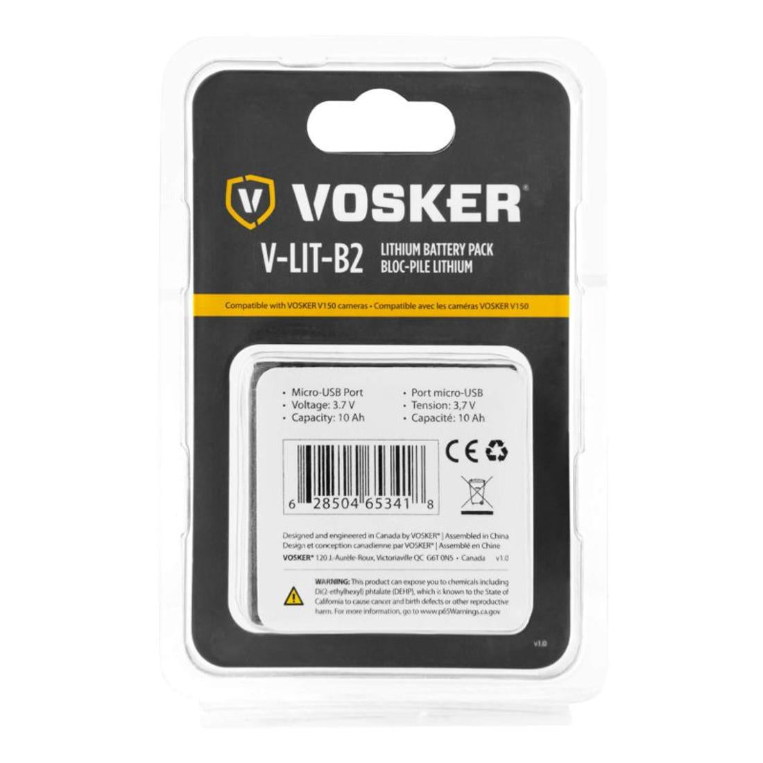 VOSKER V-LIT-B2 Rechargable Lithium Battery